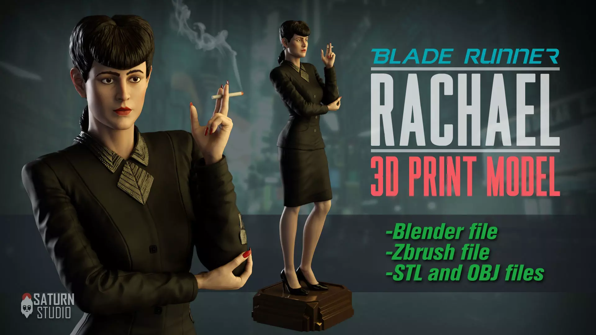 RACHAEL BLADE RUNNER 3D PRINT MODEL 3D print model_0