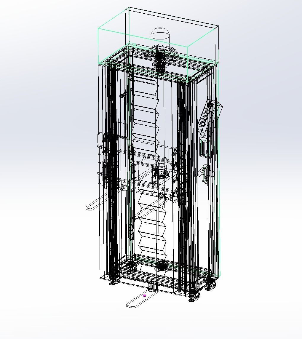 Elevators folding machine 3D model_7
