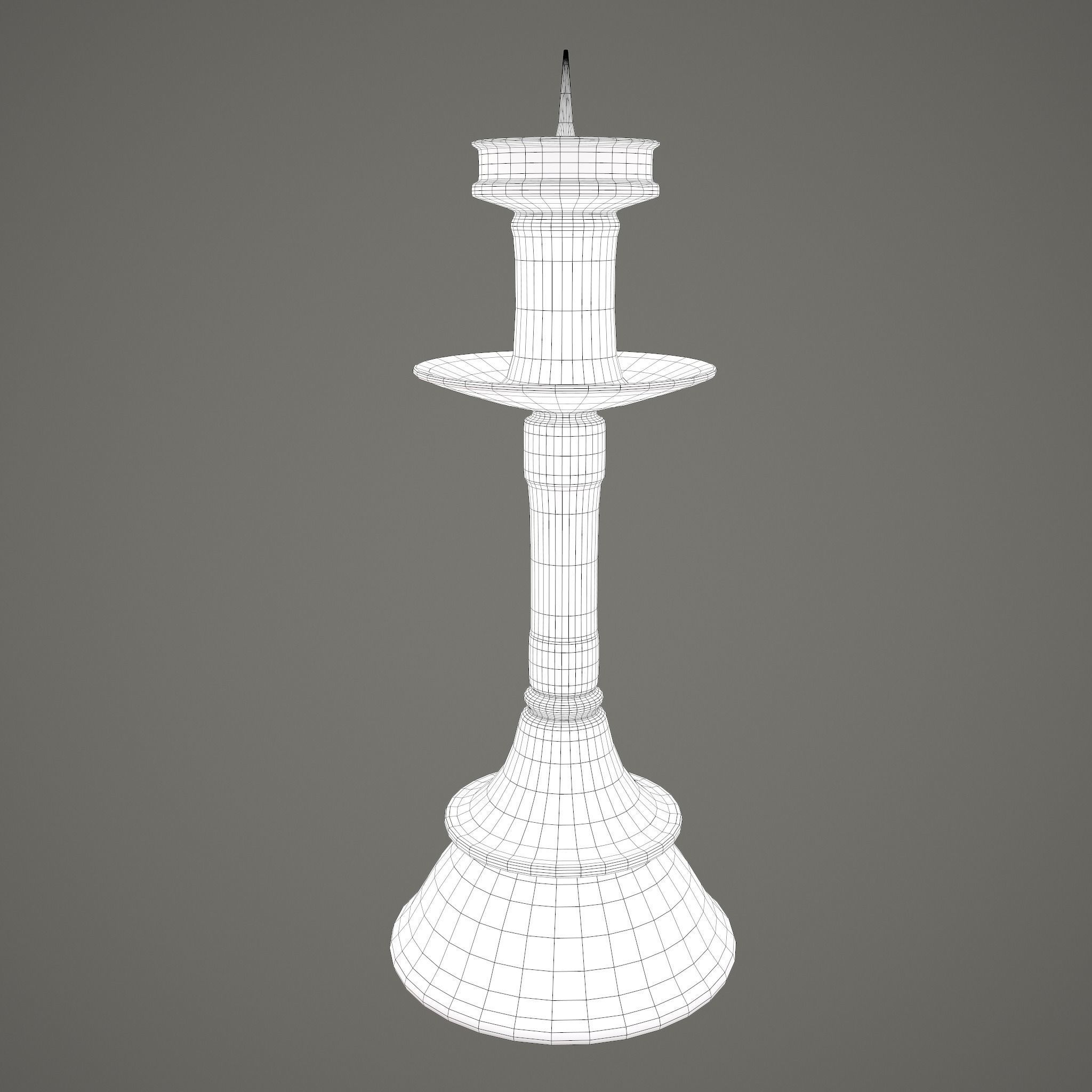 Medieval Style Candle Holder Version 02 3D model_21