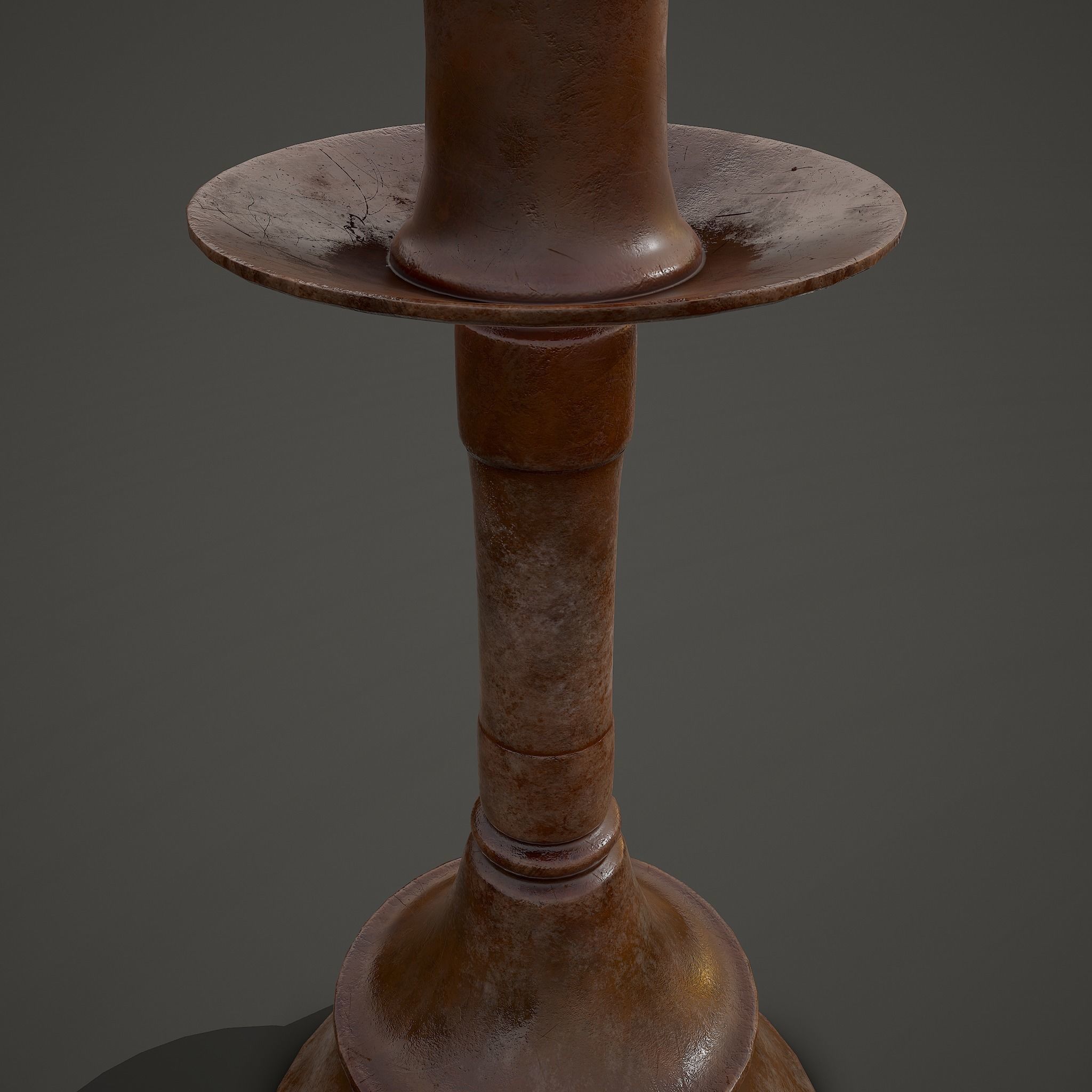 Medieval Style Candle Holder Version 02 3D model_6