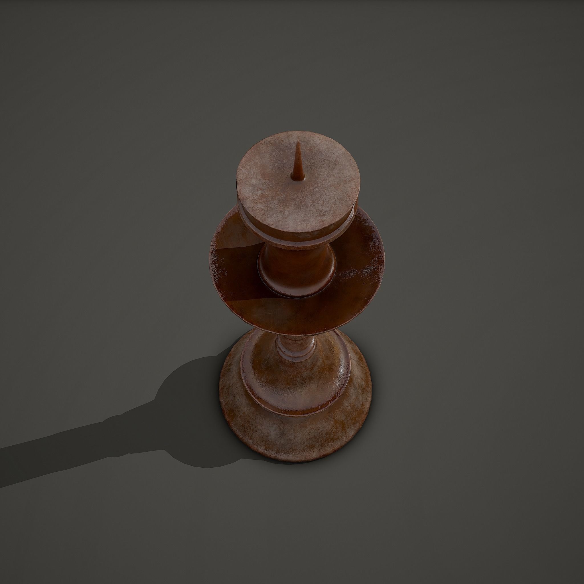 Medieval Style Candle Holder Version 02 3D model_4