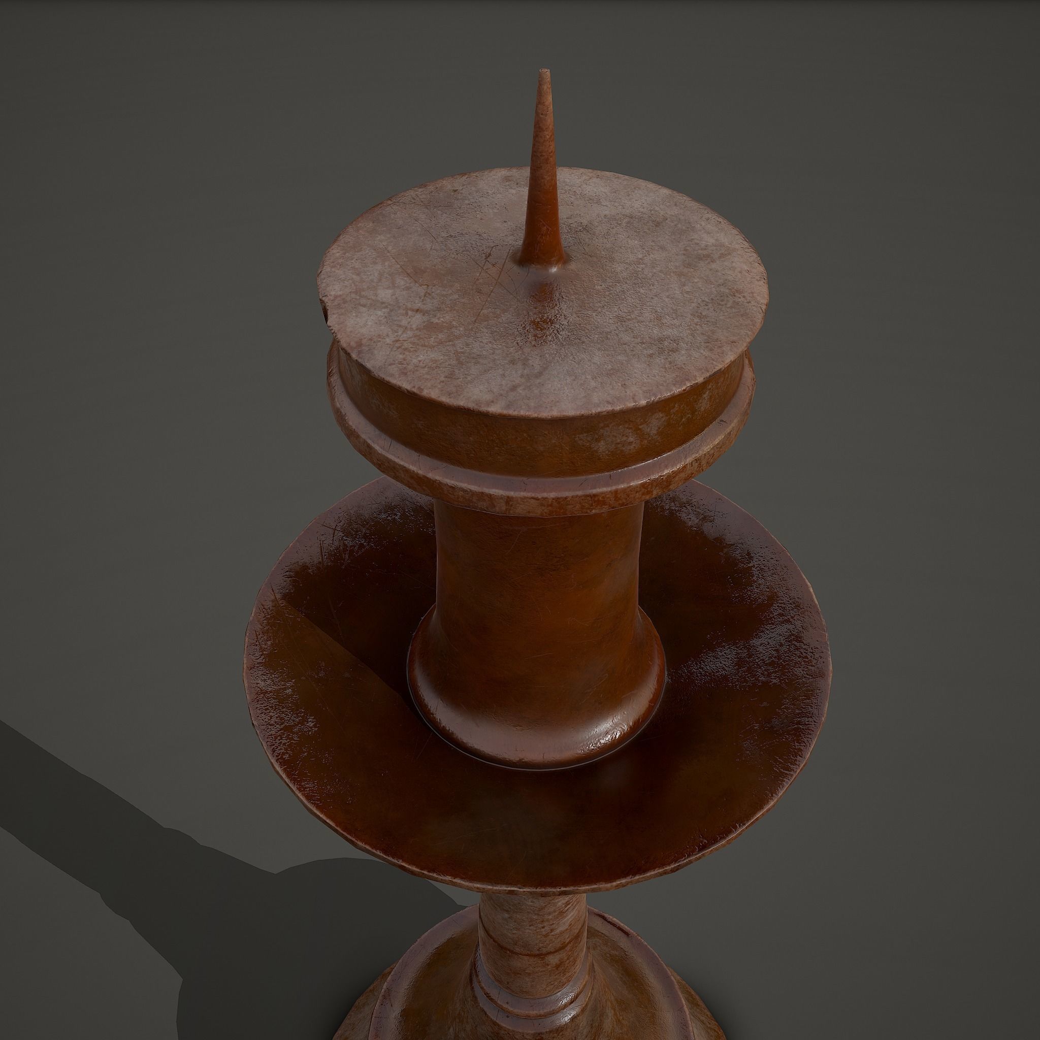 Medieval Style Candle Holder Version 02 3D model_11