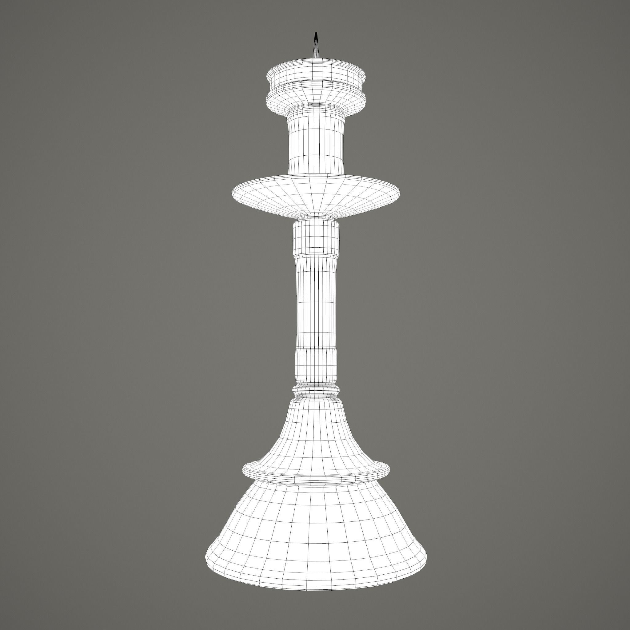 Medieval Style Candle Holder Version 02 3D model_26