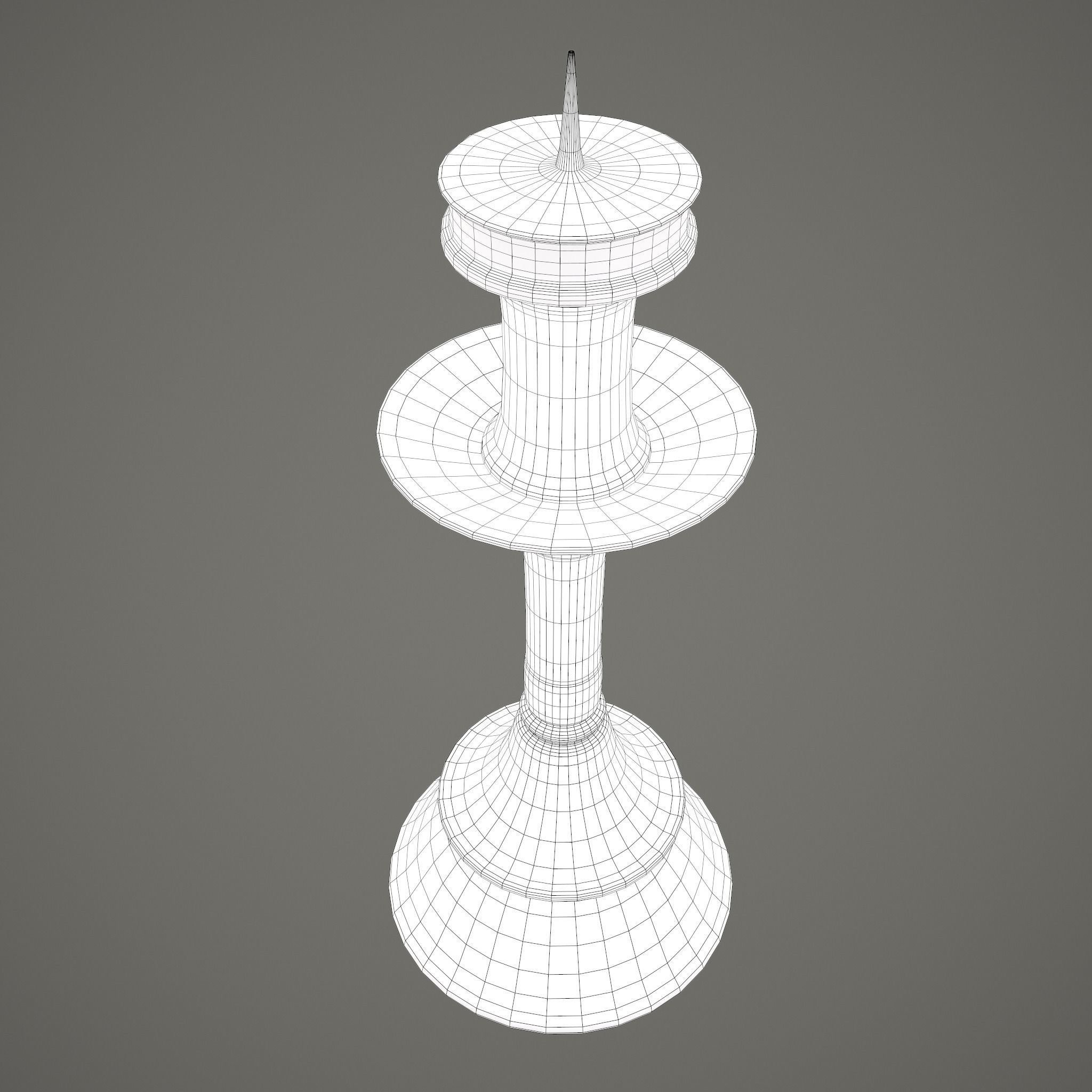 Medieval Style Candle Holder Version 02 3D model_22