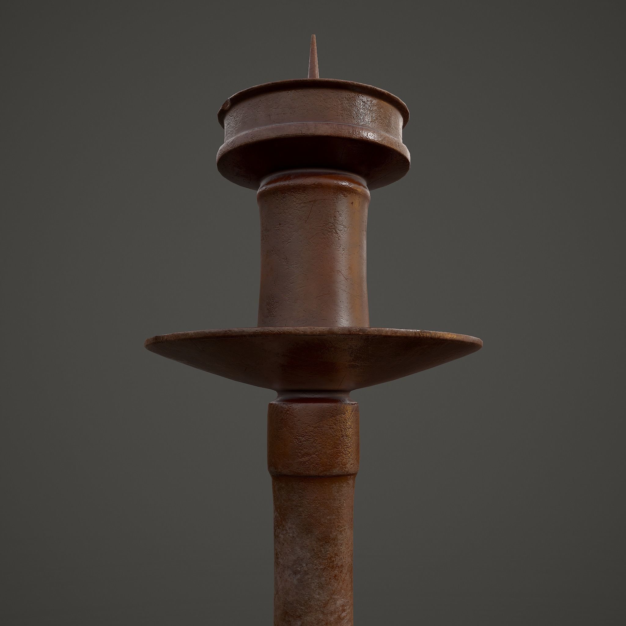 Medieval Style Candle Holder Version 02 3D model_10