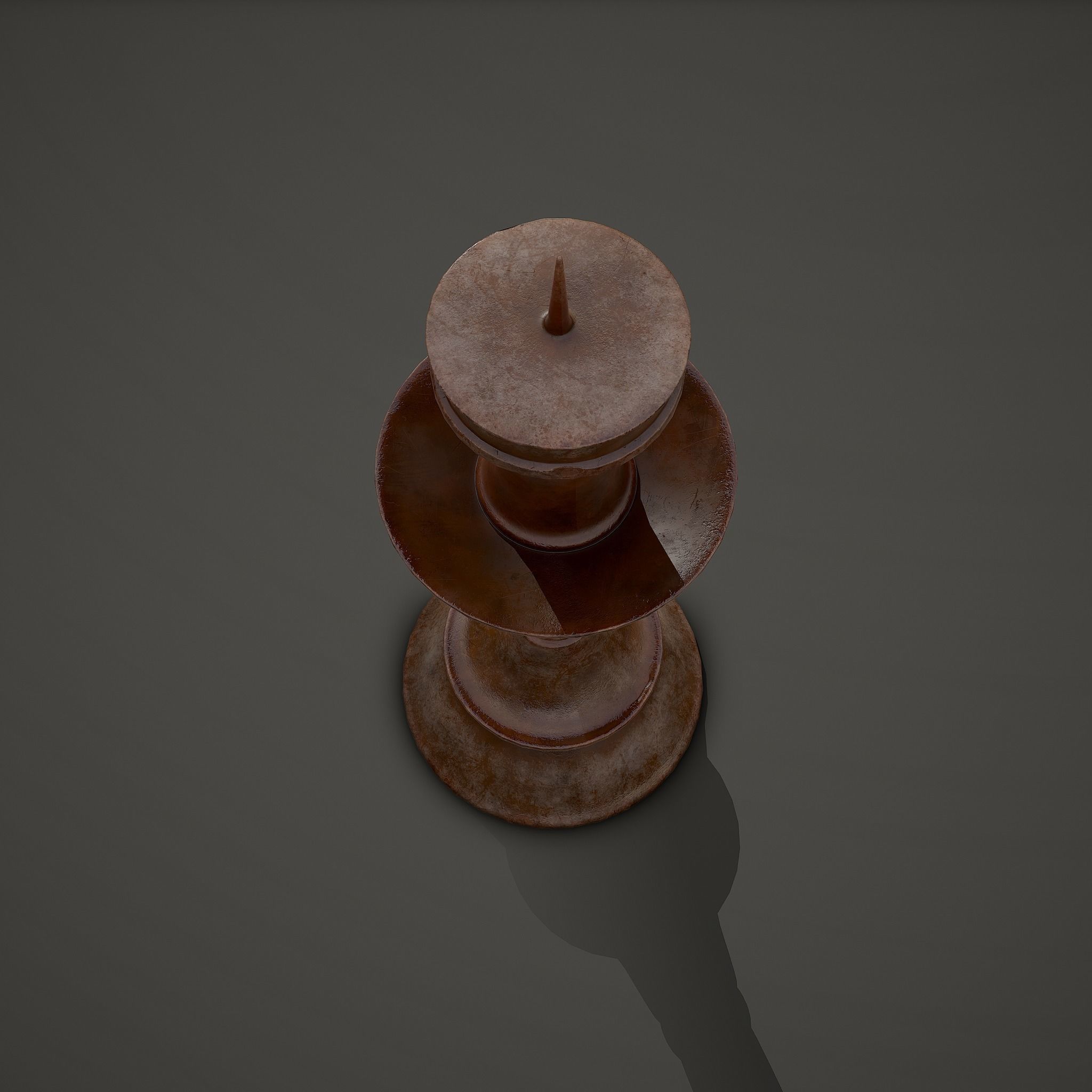 Medieval Style Candle Holder Version 02 3D model_16