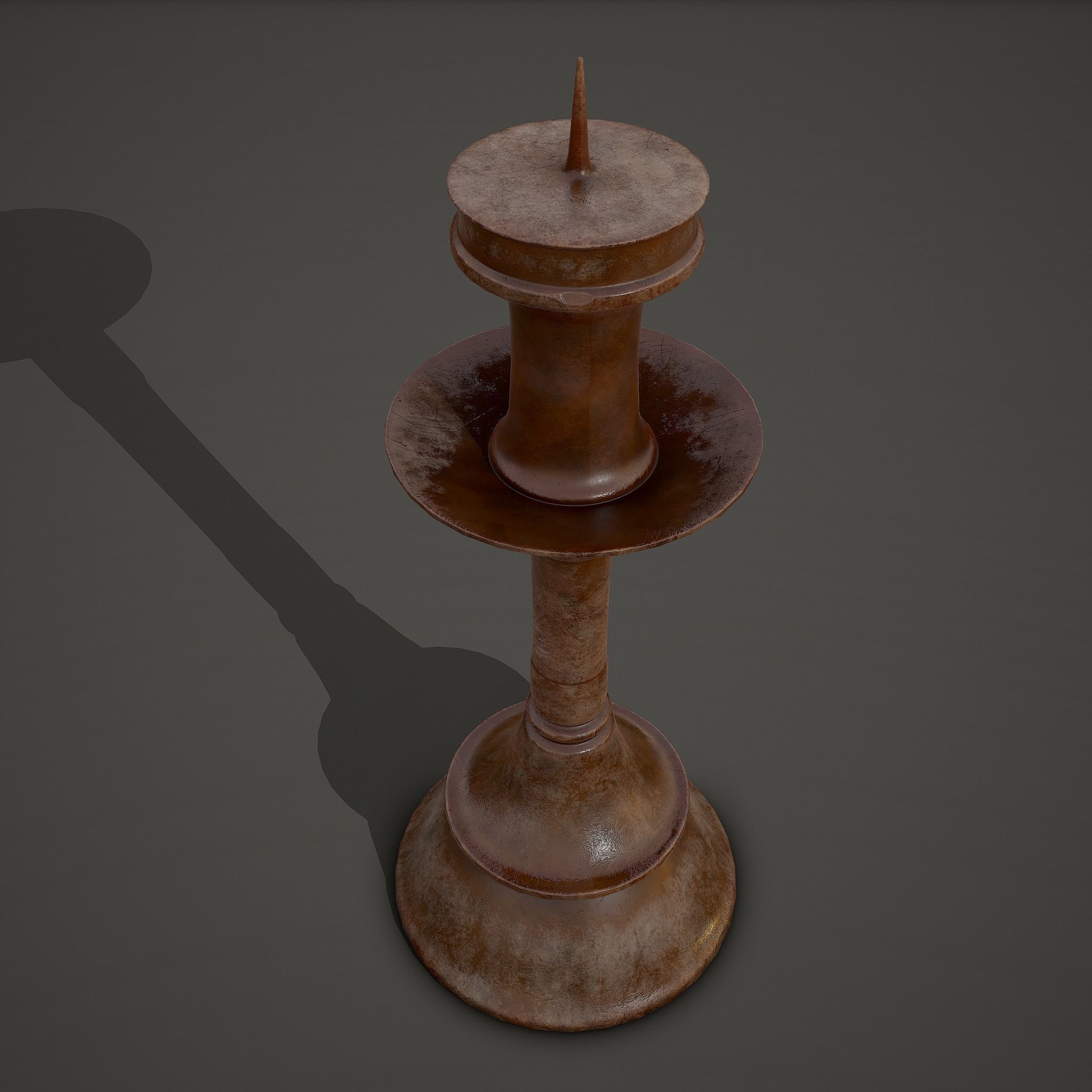Medieval Style Candle Holder Version 02 3D model_12