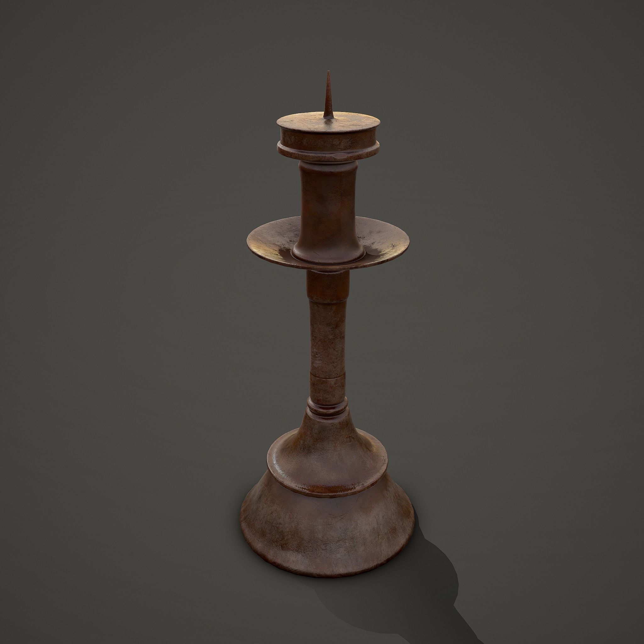 Medieval Style Candle Holder Version 02 3D model_15