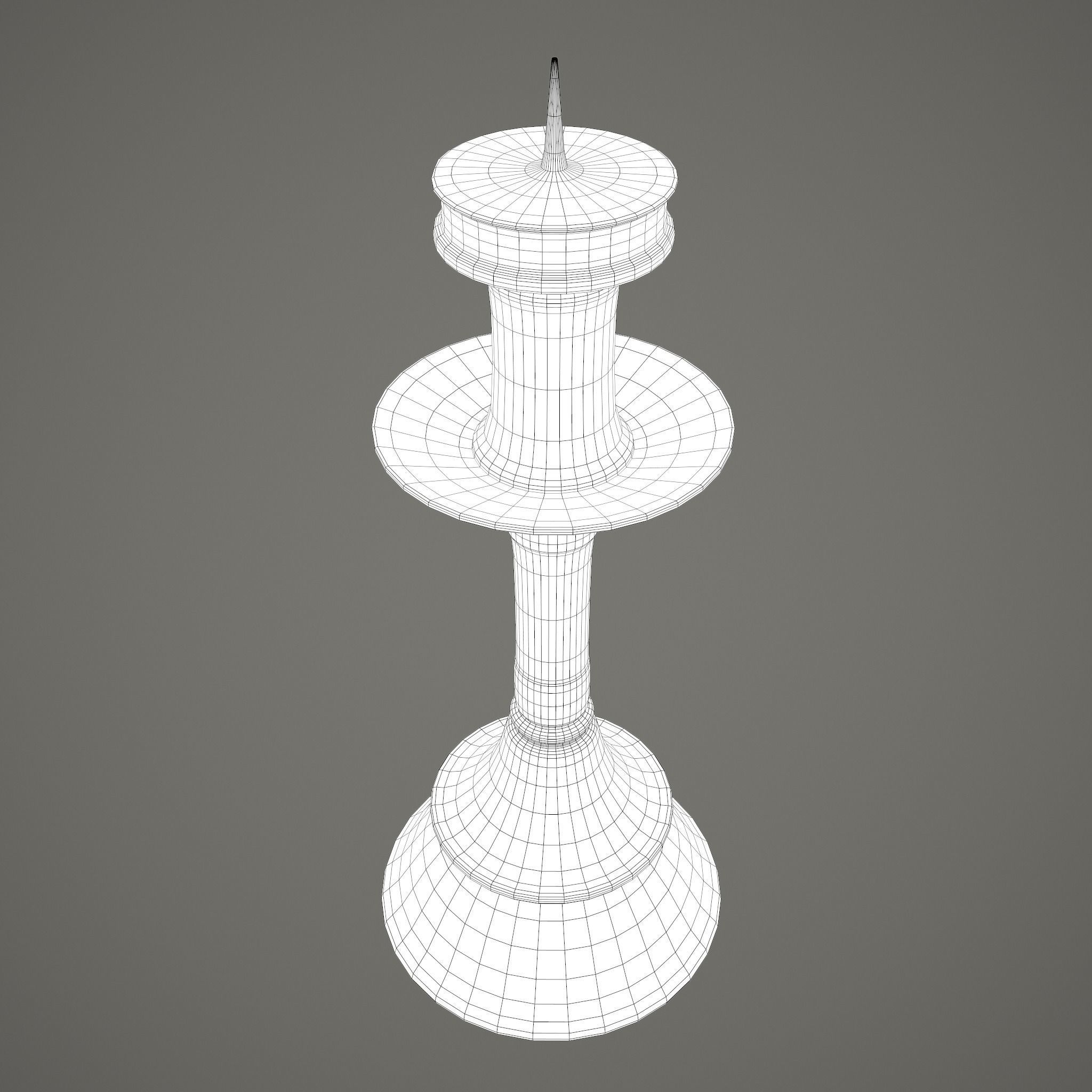 Medieval Style Candle Holder Version 02 3D model_37