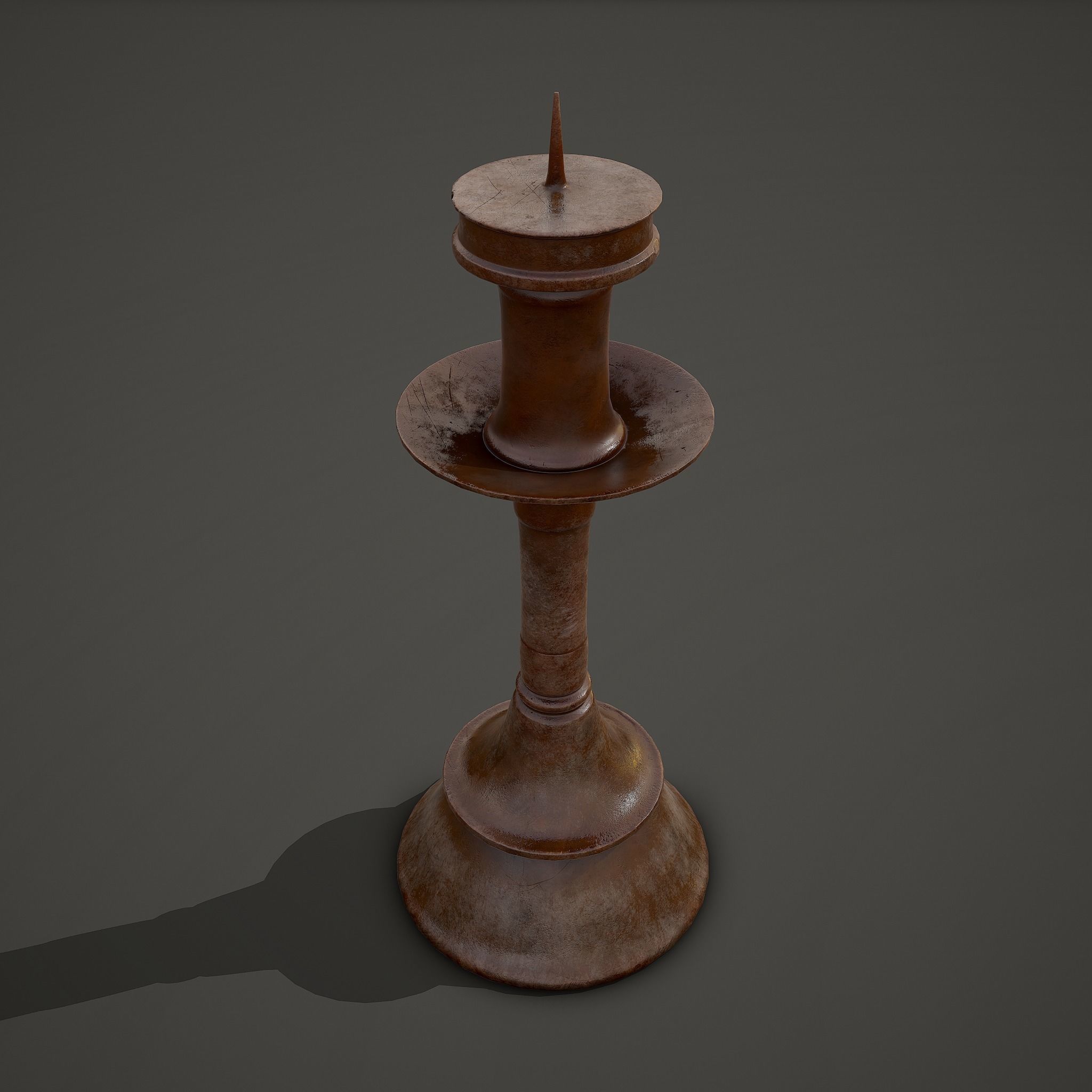 Medieval Style Candle Holder Version 02 3D model_2