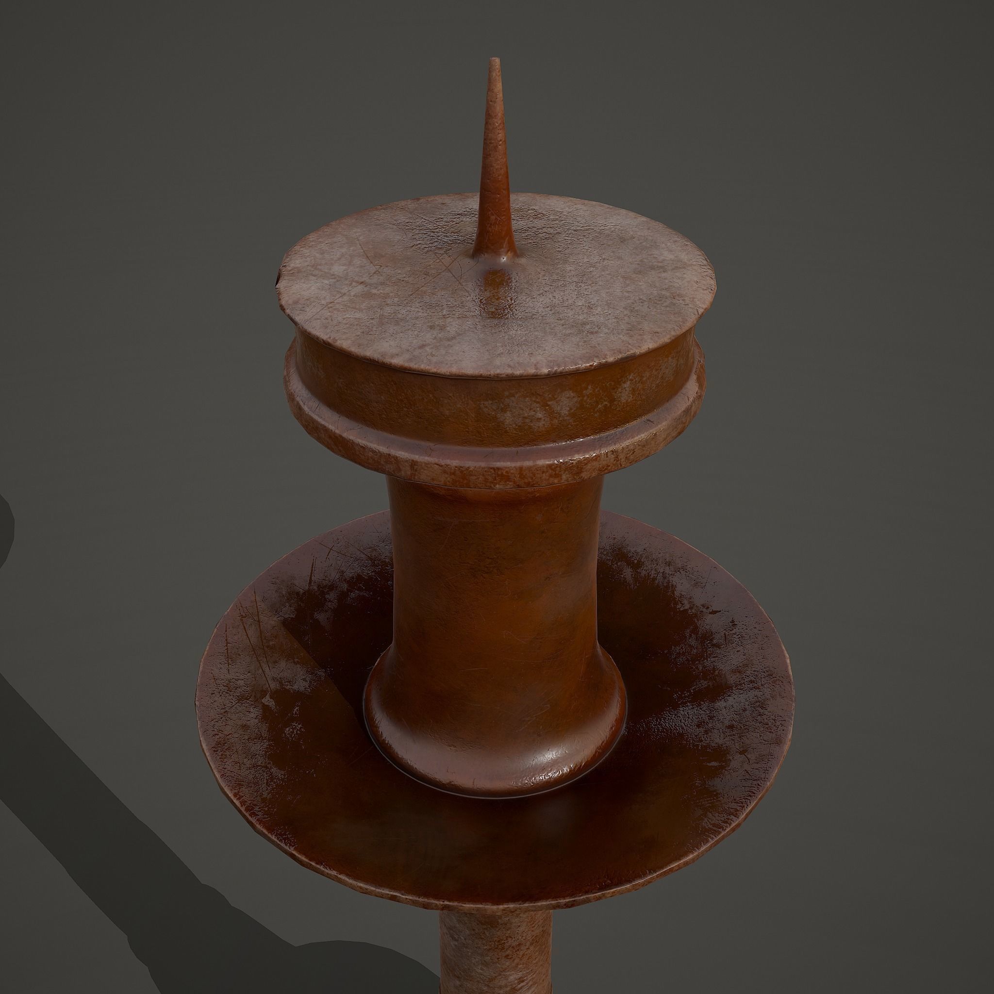 Medieval Style Candle Holder Version 02 3D model_7