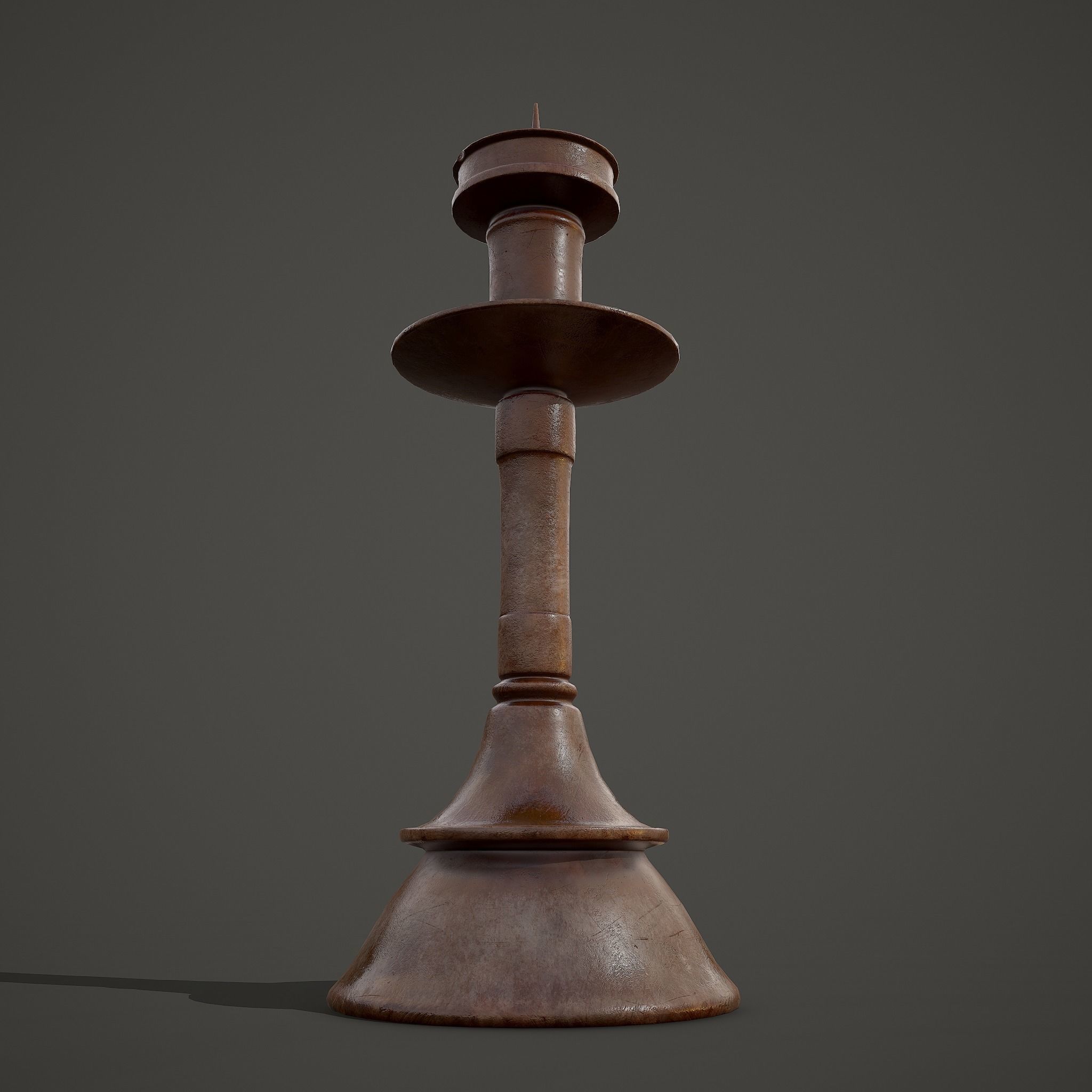 Medieval Style Candle Holder Version 02 3D model_8