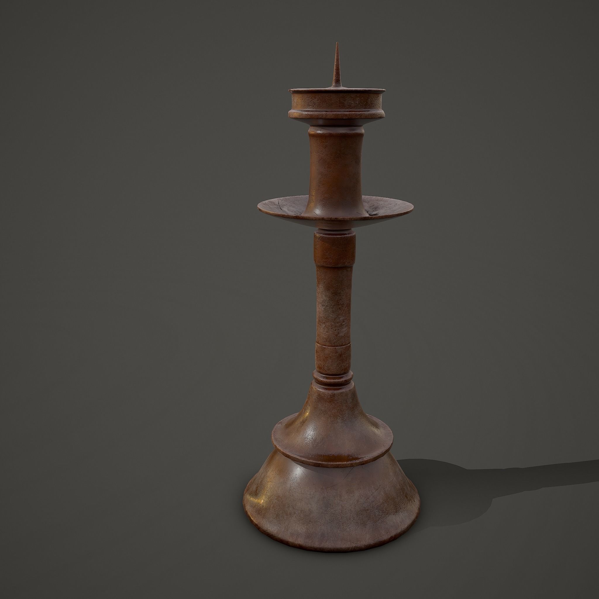 Medieval Style Candle Holder Version 02 3D model_18