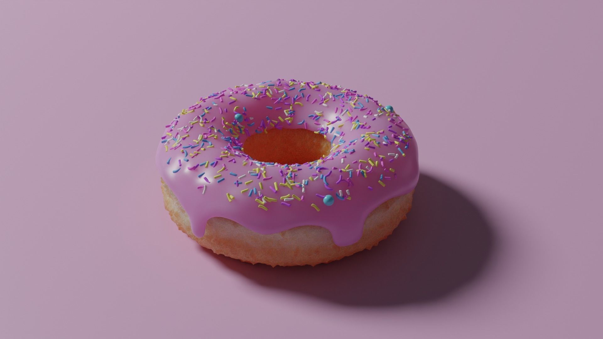 Donut with a cup of coffee 3D model_3