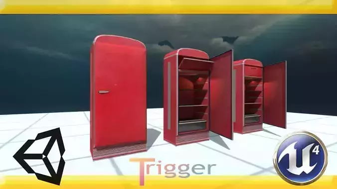 Old fridge 3D Unity 5