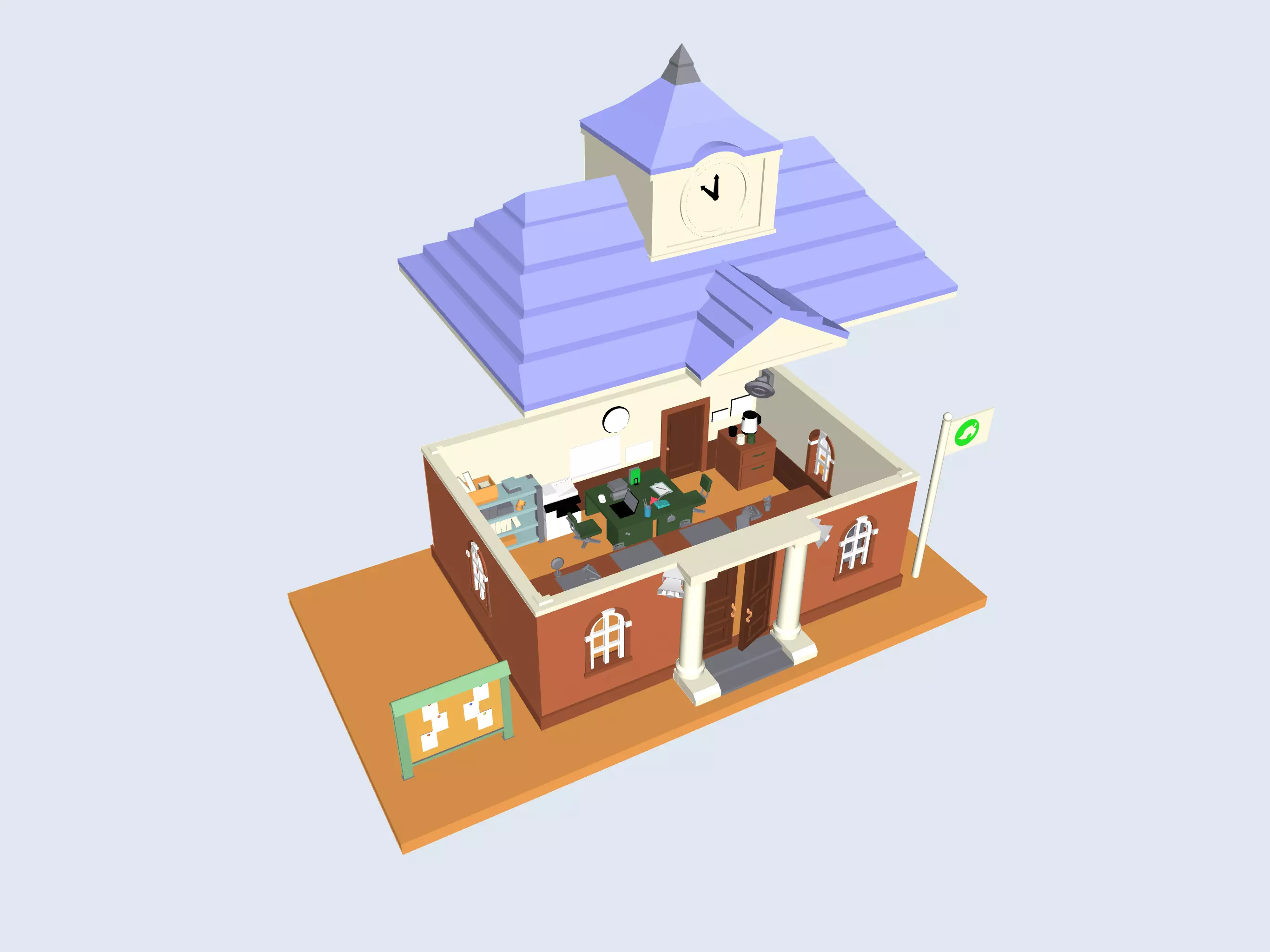 Animal Crossing - Town Hall 3D print model