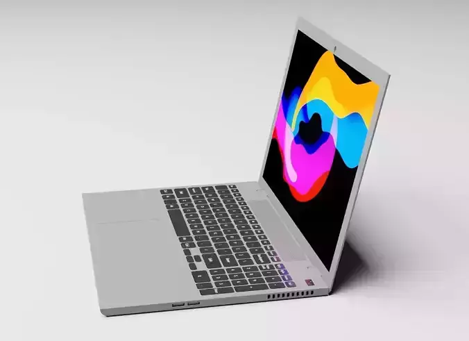 Laptop modern style 3D model