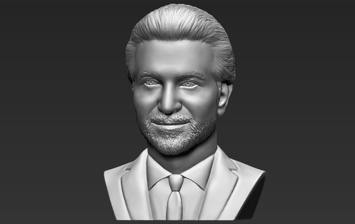 Bradley Cooper bust 3D printing ready stl obj formats 3D print model_1