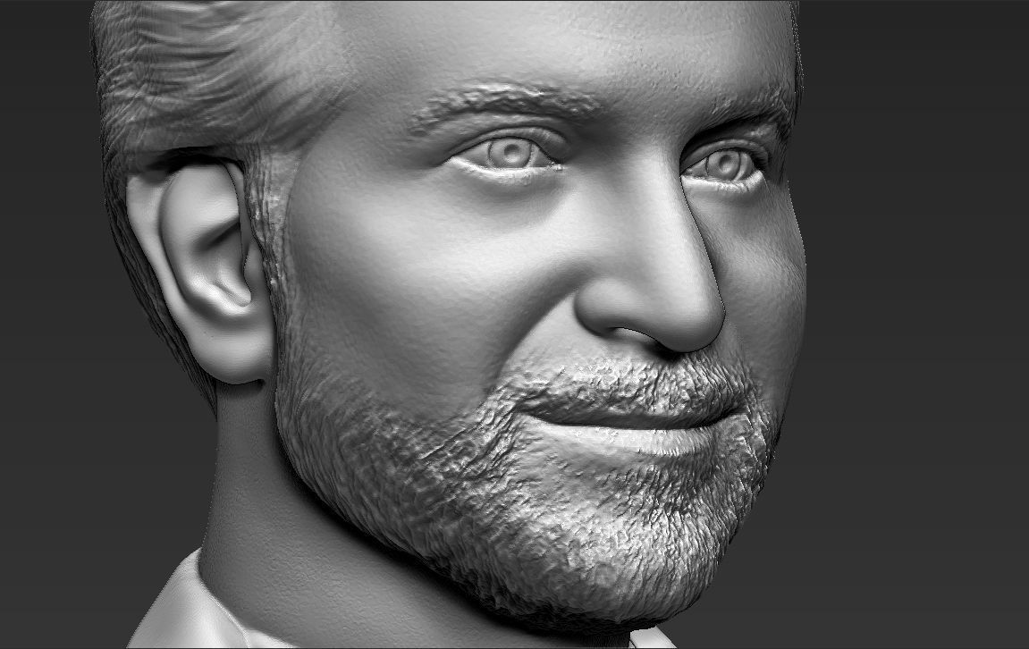 Bradley Cooper bust 3D printing ready stl obj formats 3D print model_25