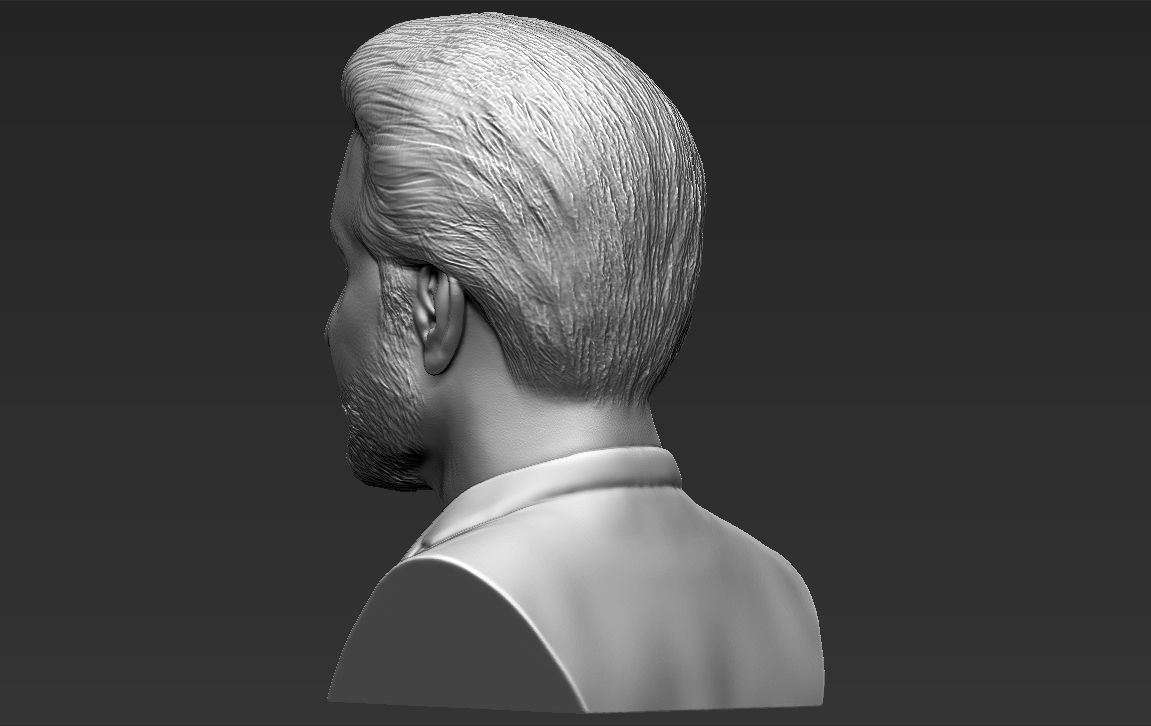 Bradley Cooper bust 3D printing ready stl obj formats 3D print model_11