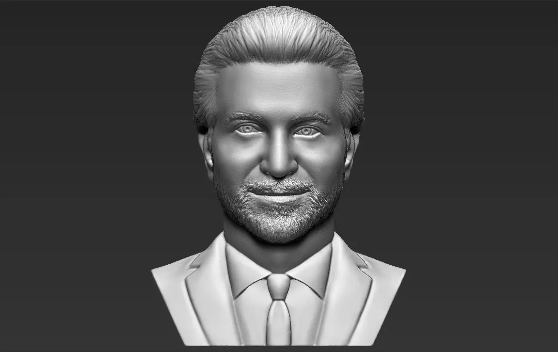 Bradley Cooper bust 3D printing ready stl obj formats 3D print model_0
