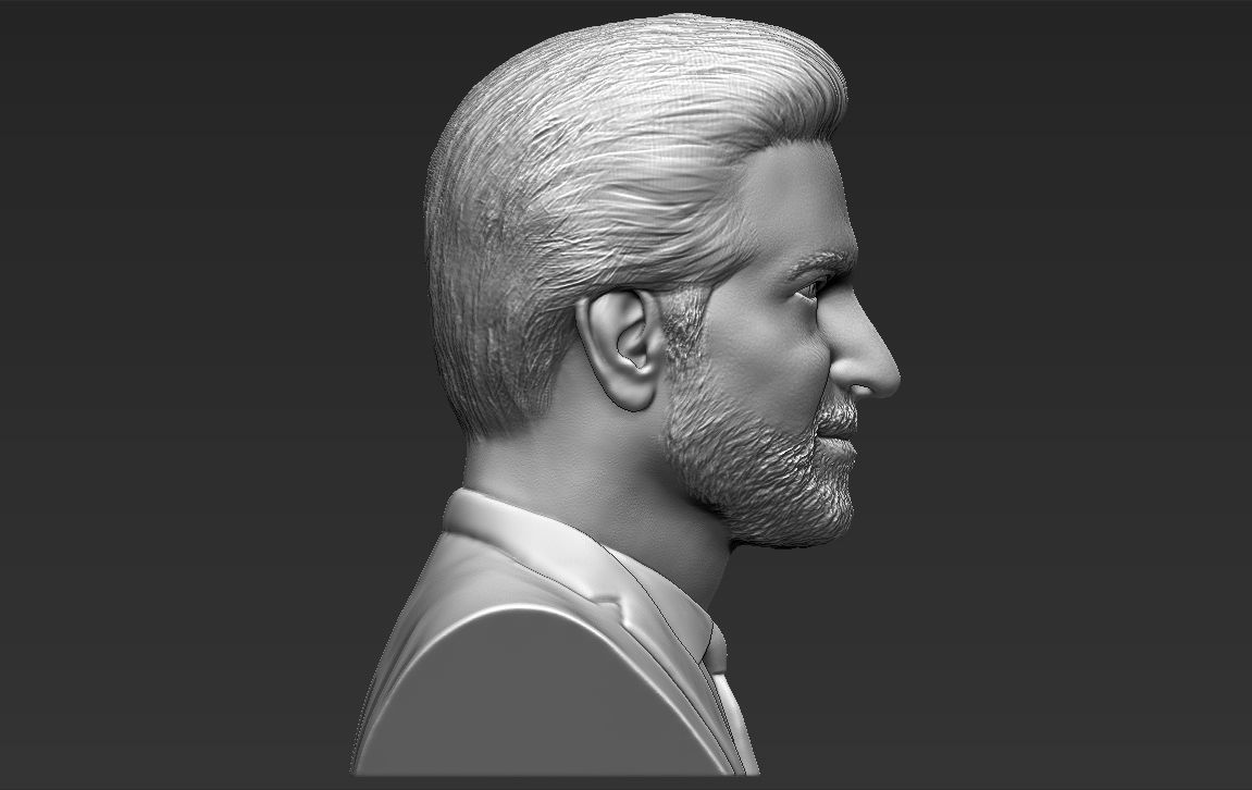 Bradley Cooper bust 3D printing ready stl obj formats 3D print model_6