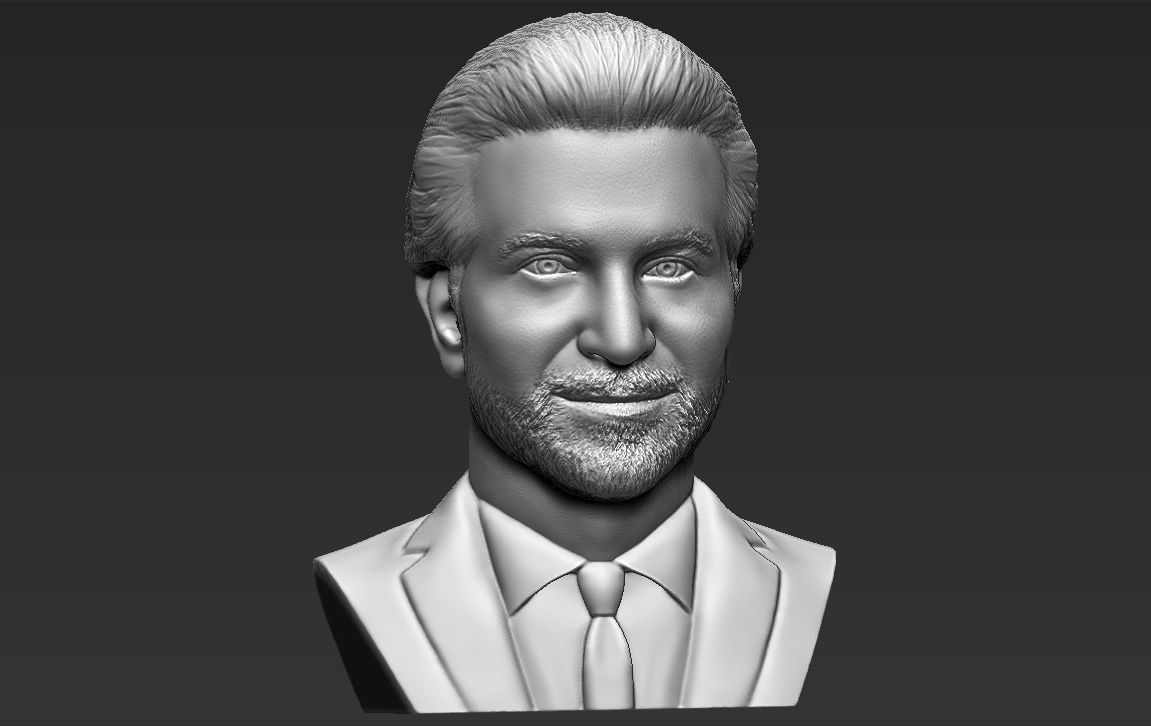 Bradley Cooper bust 3D printing ready stl obj formats 3D print model_17