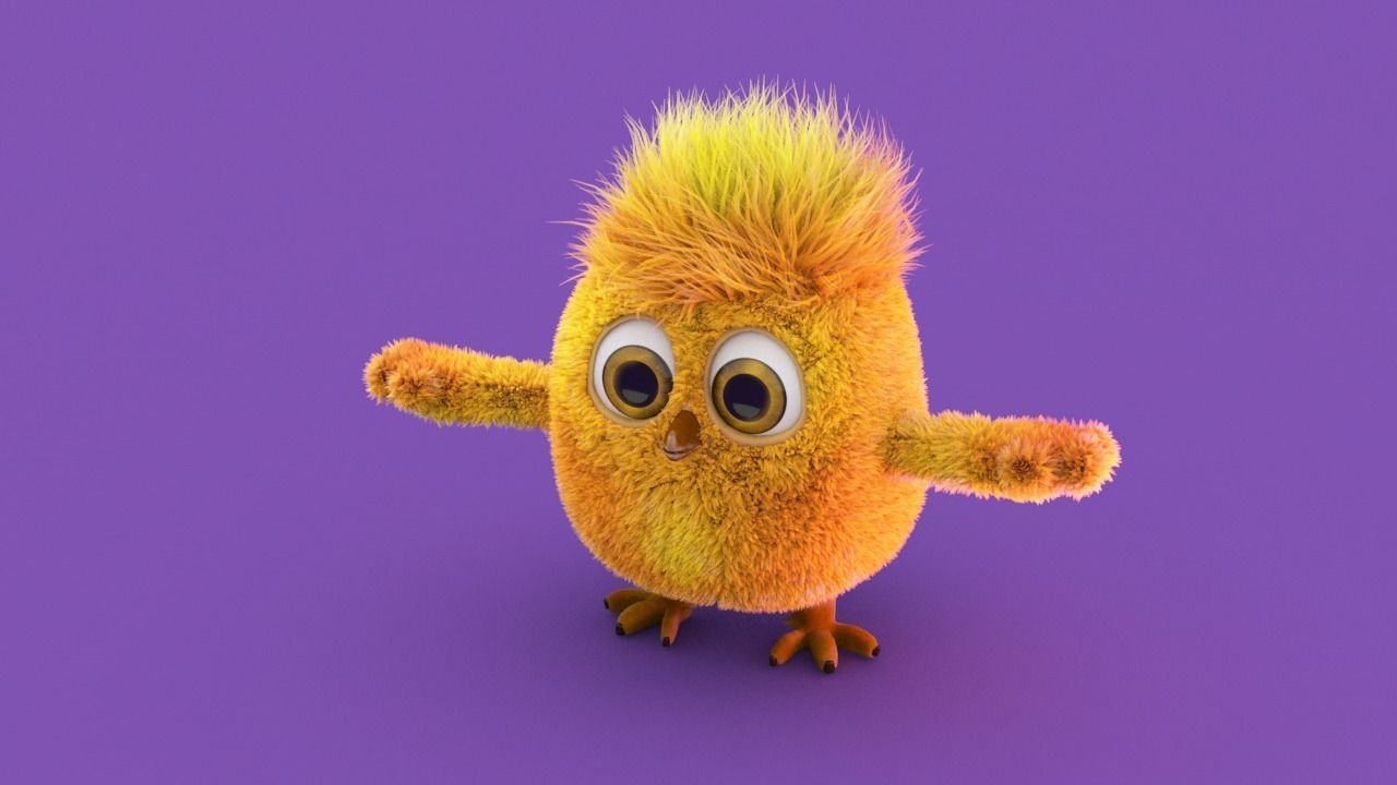 chicken character 3D model_1