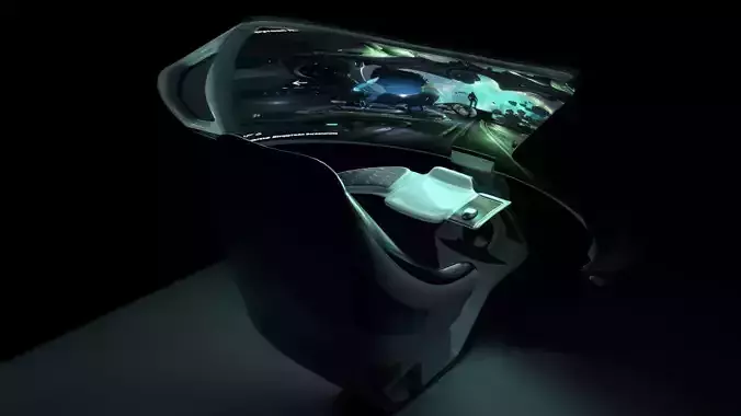 Futuristic Desktop Computer Setup 3D model