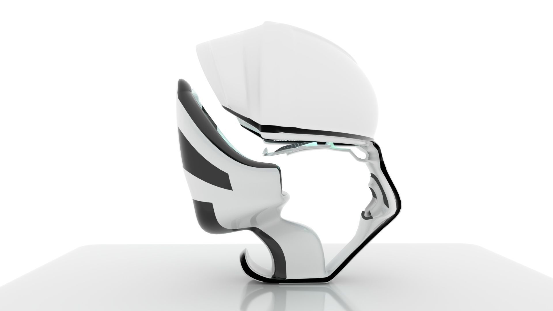 Futuristic Desktop Computer Setup 3D model_1