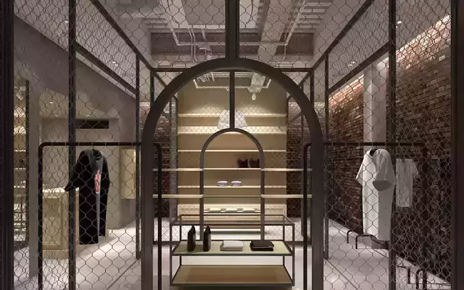 Shop - 3D Model shanghai fashion store interior design