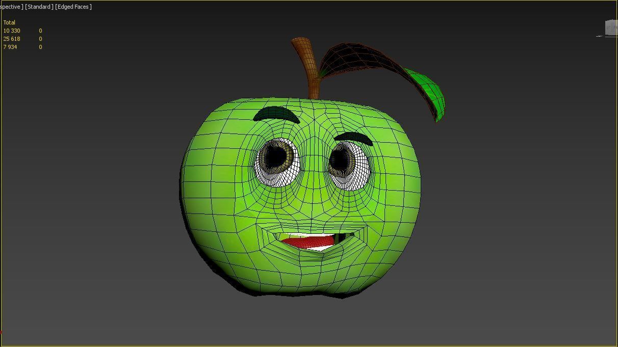  apple character 3D model_5