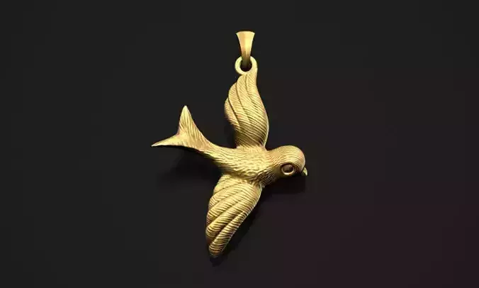 Flying Bird Pendant 3D print model