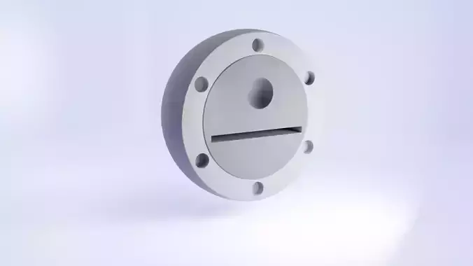 Vannila 3D Model round metal plate with holes