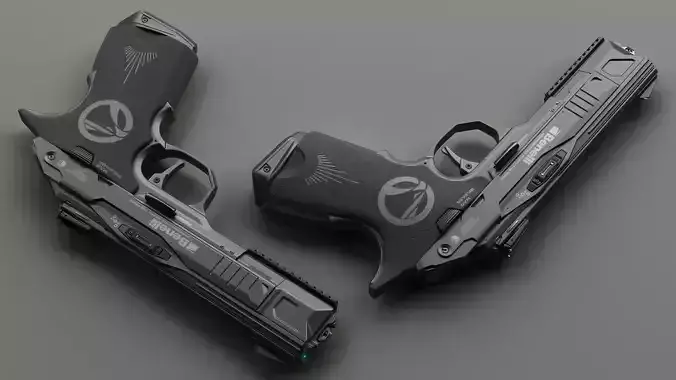BEN - sci fi  handgun 3D model