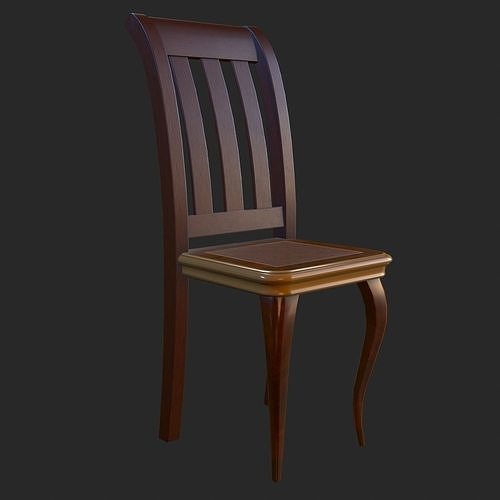 Vintage Furniture Chair PBR Game Ready Low-poly 3D model 3