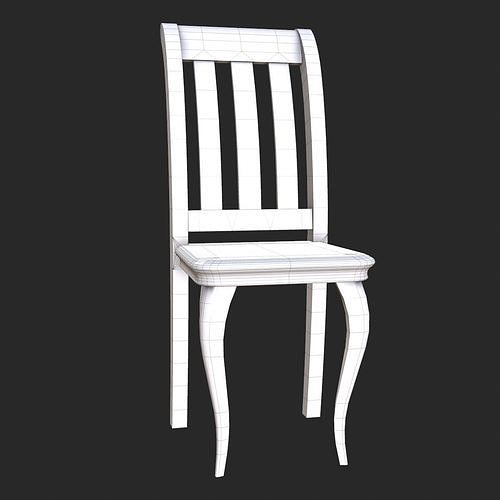 Vintage Furniture Chair PBR Game Ready Low-poly 3D model 7