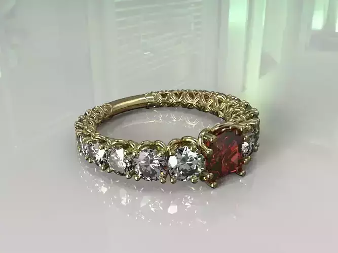 Ring with stones