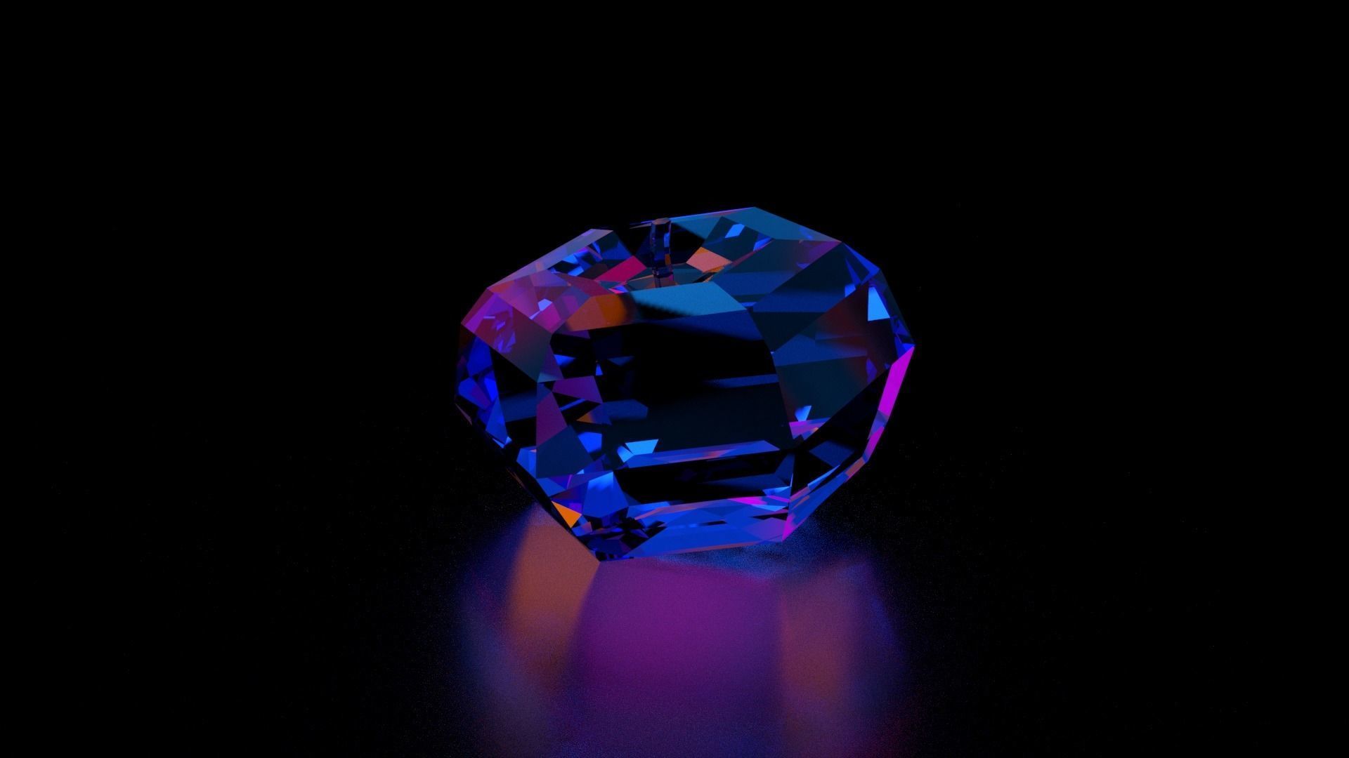 Apple Low-poly 3D model_1