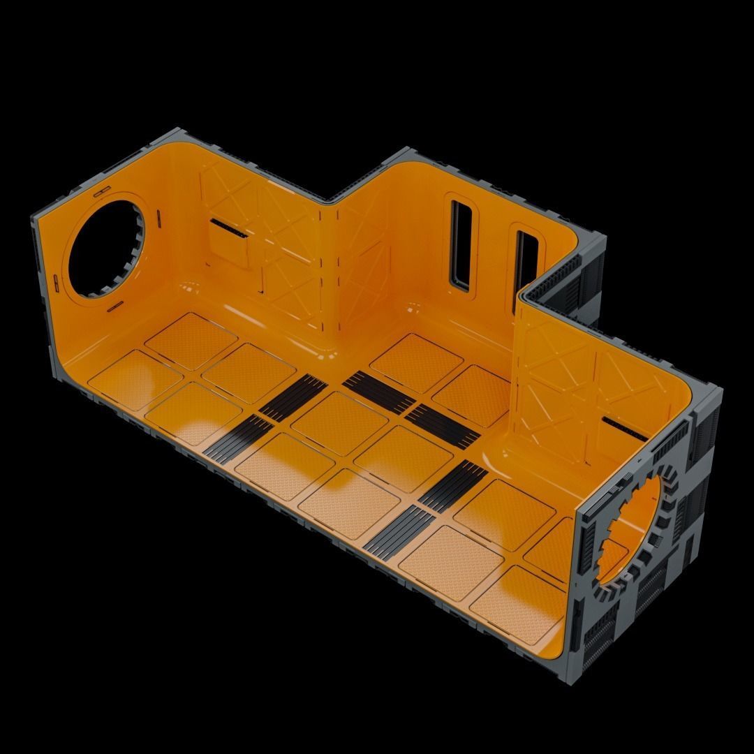 Sci-Fi Blocks Kit-Bash Set 3D model_1