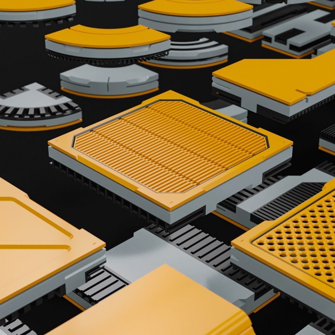 Sci-Fi Blocks Kit-Bash Set 3D model_26