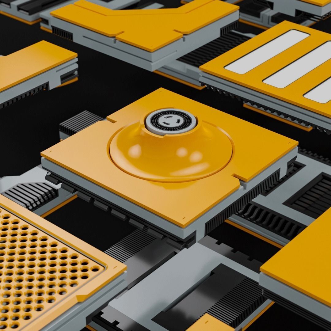 Sci-Fi Blocks Kit-Bash Set 3D model_17