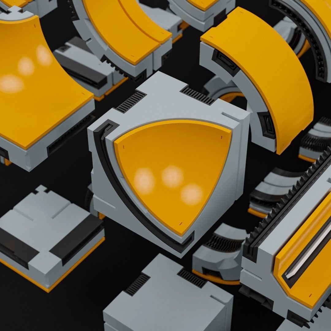 Sci-Fi Blocks Kit-Bash Set 3D model_20