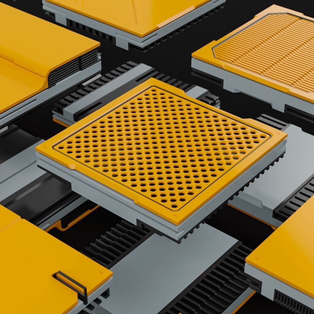 Sci-Fi Blocks Kit-Bash Set 3D model_18