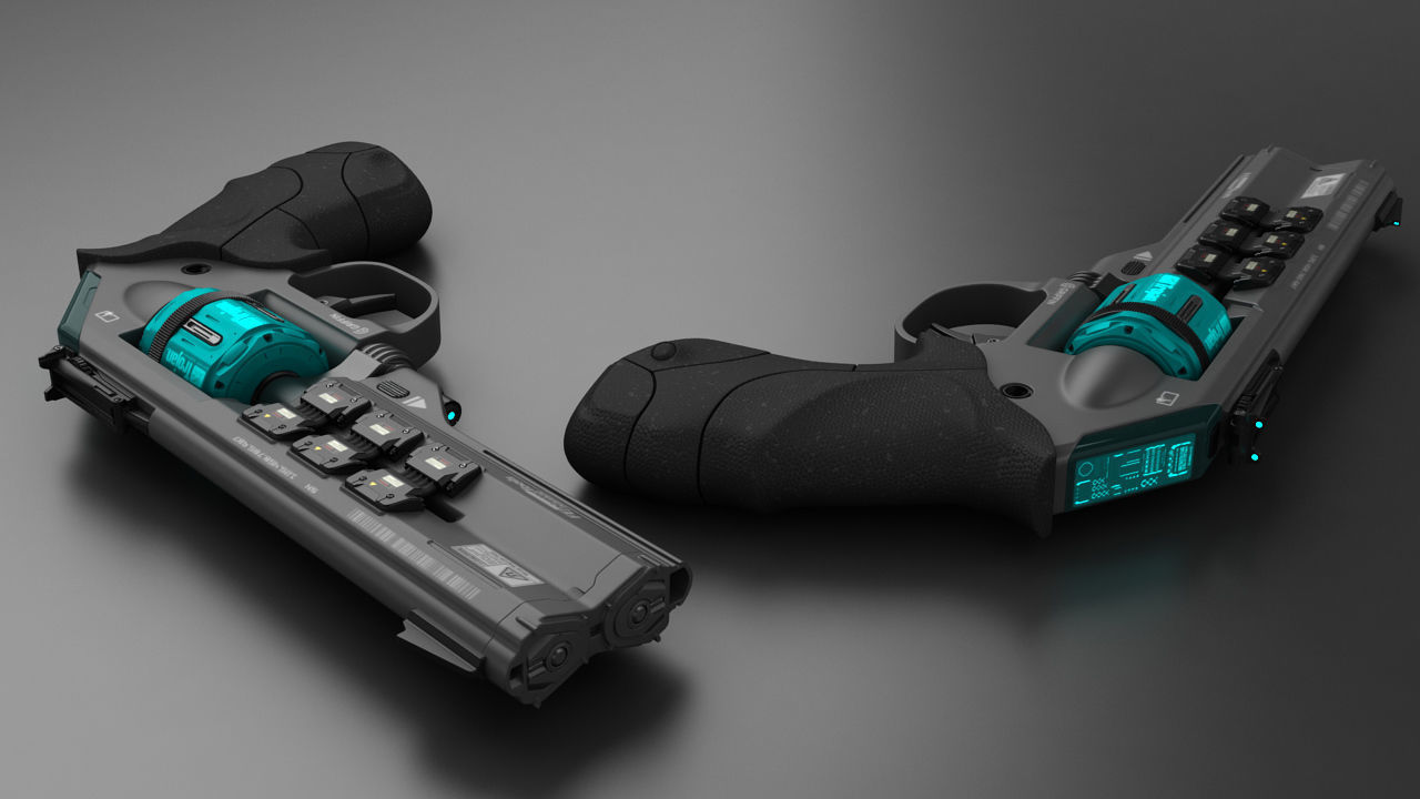 D-REV - sci fi revolver 3D model_1