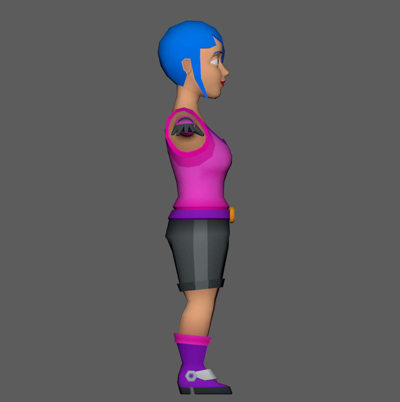 Lowpoly Character 04 Low-poly 3D model_3