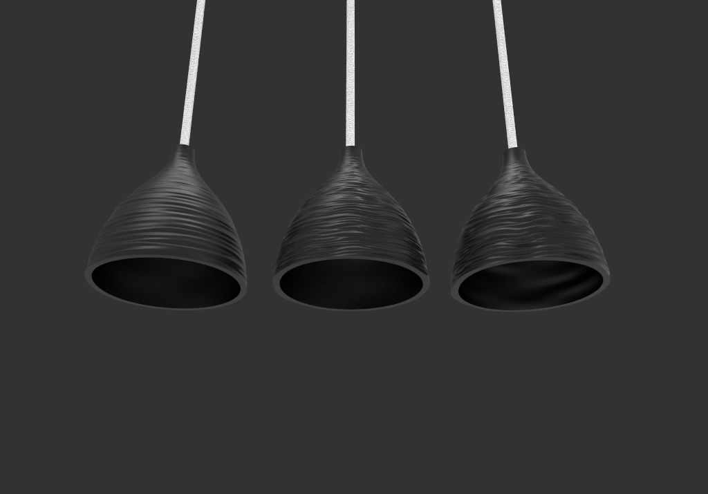 Three Living room lamp  3D print model_3