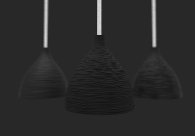 Three Living room lamp  3D print model