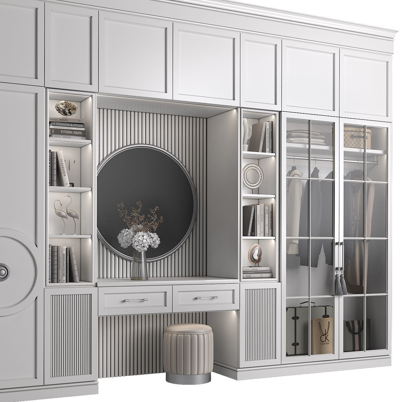 Furniture Composition 92 part 2 3D model_2