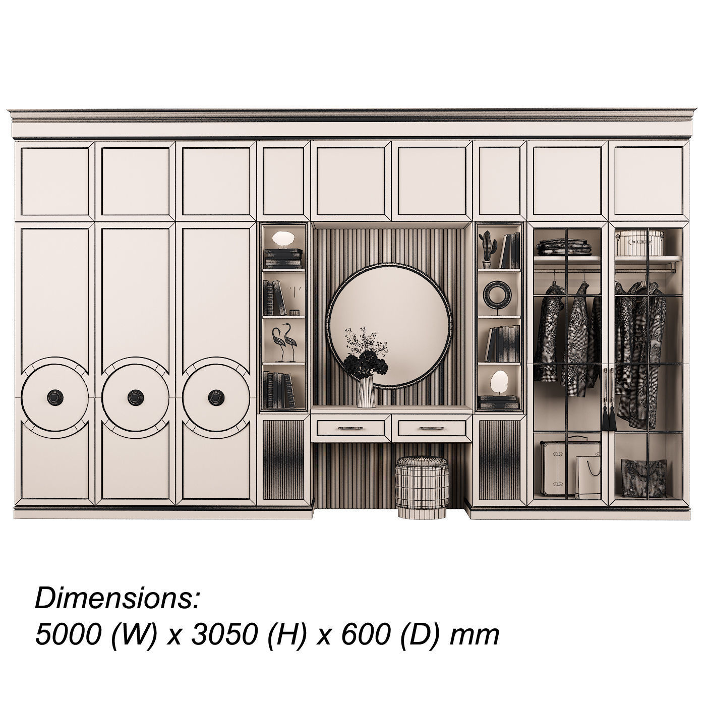 Furniture Composition 92 part 2 3D model_3